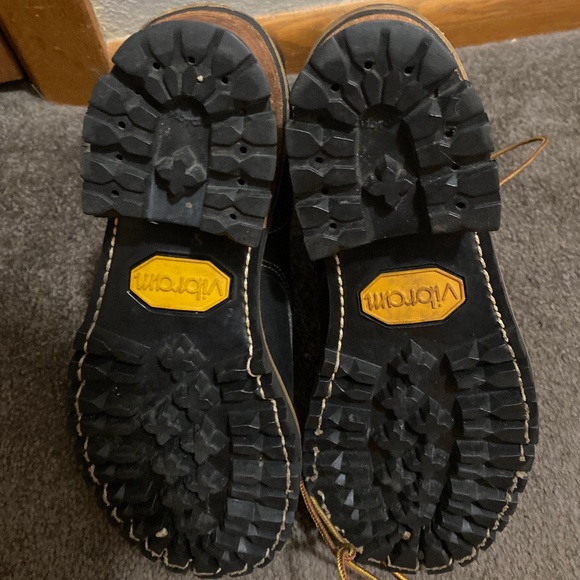 Black Steel Toe Logger Boots - worn once main image 4
